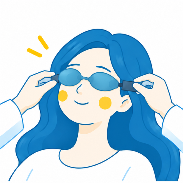 乾眼症脈衝光治療戴上護目眼罩